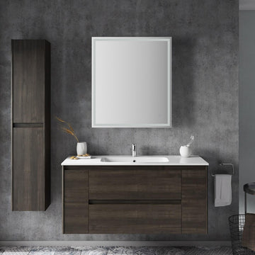 Pax Rectangular Frameless Anti-Fog Aluminum Front/Back-lit Tri-color LED Bathroom Vanity Mirror with Smart Touch Control
